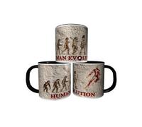 MUG personnalisé 4EVER1 Tasse à café - EVOLUTION DE L'HOMME SUPER HEROS IRON MAN Réf 04