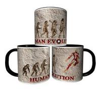 MUG personnalisé 4EVER1 Tasse à café - EVOLUTION DE L'HOMME SUPER HEROS IRON MAN Réf 04