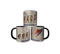 MUG personnalisé 4EVER1 Tasse à café - EVOLUTION DE L'HOMME SUPER HEROS SUPERMAN Réf 02