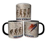 MUG personnalisé 4EVER1 Tasse à café - EVOLUTION DE L'HOMME SUPER HEROS SUPERMAN Réf 02