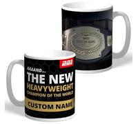 Mug personnalisé avec ceinture Champion du monde pour les fans de MMA Cadeau de Noël d'anniversaire