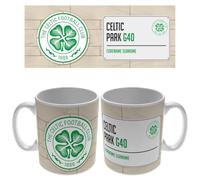 Mug personnalisé avec panneau de rue du parc celtique 325 ml pour les fans du Celtic FC, excellent cadeau pour les supporters de football celtique, tasse à thé et café en céramique