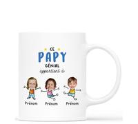 Mug Personnalisé Avec Prénom Et Photo - Ce Papi Appartient À Mignon Personnalisé - Cadeau Fete Papy, Cadeau Anniversaire Papy, Cadeau Papy Personnalisé, Tasse Super Papy