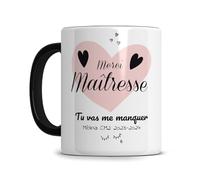 Mug personnalisé avec texte STARMUG MAITRESSE TU VAS ME MANQUER, cadeau pour maitresse d'ecole, cadeau maîtresse fin d'année, cadeaux maitresse d'école, tasse maitresse, Céramique 330 ml