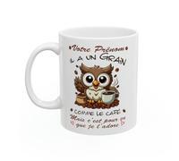 Mug Personnalisé personnalisable avec petit texte ou prénom - Il a un grain mais je l'adore - Idée cadeau - Tasse en céramique