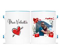 Mug Personnalisé Photo - Mon Valentin Ma Valentine - Cadeau Saint Valentin, Cadeau Amoureux, Cadeau Couple, Mug Personnalisé Saint Valentin, Tasse Amour, Mug Mariage