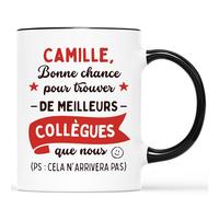 Mug Personnalisé Prénom - Bonne Chance Trouver Meilleurs Collègues - Cadeau Départ Collègue, Tasse Collegue de Travail, Tasse Collegue, Tasse Depart Collegue de Travail