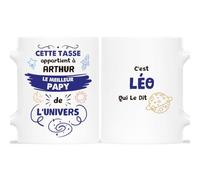 Mug Personnalisé Prénom - Cette Tasse Appartient À Prénom - Cadeau Fete Papy, Cadeau Anniversaire Papy, Cadeau Papy Personnalisé, Tasse Super Papy, Tasse Grand Pere
