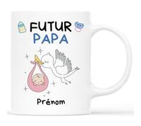 Mug Personnalisé Prénom - Futur Papa - Cadeau Futur Parents, Cadeau Futur Papa, Tasse Futur Papa, Tasse Fête Des Père Futur Papa, Mug Futur Papa