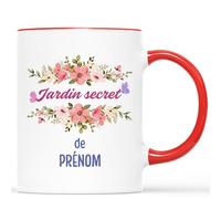 Mug Personnalisé Prénom - Jardin Secret - Cadeau Homme Personnalisé, Cadeau Femme Original, Tasse A Thé Originale, Cadeau pour Jardinier, Jardinier, Le Jardin Secret