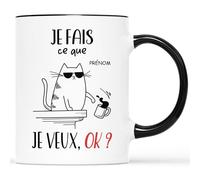 Mug Personnalisé Prénom - Je Fais Ce Que Je Veux Ok - Mug Humour, Tasse Humoristique, Mug Tasse Humour, Mug Drole Homme, Mug Rigolo Femme, Tasse Personnalisée Prénom
