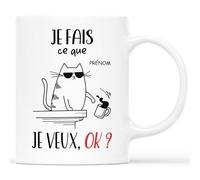 Mug Personnalisé Prénom - Je Fais Ce Que Je Veux Ok - Mug Humour, Tasse Humoristique, Mug Tasse Humour, Mug Drole Homme, Mug Rigolo Femme, Tasse Personnalisée Prénom