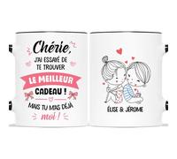 Mug Personnalisé Prénom - Je Suis Le Cadeau - Cadeau Couple Personnalisé, Tasse Personnalisée Saint Valentin, Mug Personnalisé Saint Valentin, Tasse Amour, Mug Amour
