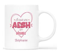 Mug Personnalisé Prénom - Je Suis Une AESH Qui Déchire - Cadeau AESH, Idée Cadeau Pour AESH, Tasse Personnalisé AESH, Mug AESH, Tasse Personnalisée AESH, Mug Merci AESH