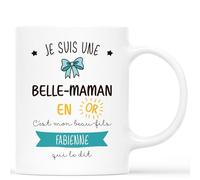 Mug Personnalisé Prénom - Je Suis Une Belle-maman En Or - Cadeau Belle Mere, Belle Maman Cadeaux, Cadeau Fete Des Belle Meres, Mug Belle Maman, Tasse Belle Maman