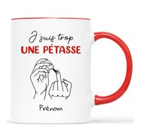 Mug Personnalisé Prénom - J'suis Trop Une Pétasse - Mug Drole, Tasse Humoristique, Tasse a cafe Humour, Mug Drole, Tasse Humoristique, Tasse Rigolote Femme, Mug Rigolo Femme