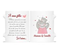 Mug Personnalisé Prénom - Ma Fille Je t'Aime - Cadeau Personnalisé Maman, Tasse Personnalisé Maman, Mug Maman Personnalisé, Tasse Maman, Tasse Fille, Ma Fille