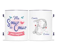 Mug Personnalisé Prénom - Ma Sœur De Cœur - Cadeau Meilleure Amie, Cadeau BFF, Cadeau Personnalisé Meilleure Amie, Tasse Personnalisable Meilleure Amie, Tasse Amie, Mug Amie