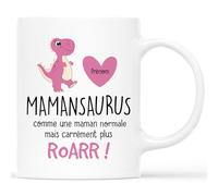 Mug Personnalisé Prénom - Mamansaurus Comme Une Maman Normale Mais Carrément Plus Roarr - Cadeau Pour Maman, Tasse Personnalisé Maman, Mug Personnalisé Fete Des Meres