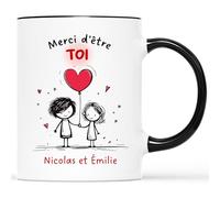 Mug Personnalisé Prénom - Merci d'Être Toi - Cadeau Saint Valentin, Cadeau Pour Son Amoureux, Tasse Couple Amoureux, Mug Je t'Aime, Tasses Saint Valentin, Tasse Amoureux