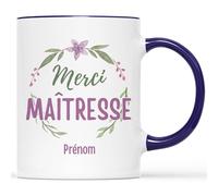 Mug Personnalisé Prénom - Merci Maîtresse - Cadeau Personnalisé Maitresse, Cadeau Maîtresse, Cadeau Fin d'Année, Cadeau Maitresse Mug, Mug Personnalisé Merci Maitresse