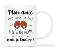 Mug Personnalisé Prénom - Mon Amie C'Est Comme Le Café - Cadeau Meilleure Amie, Cadeau Soeur Anniversaire, Mug Soeur Personnalisé, Tasse Meilleure Amie, Tasse Soeur