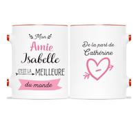 Mug Personnalisé Prénom - Mon Amie C'est La Meilleure Du Monde -Cadeau Meilleure Amie, Cadeau Amie, Tasse Personnalisable Meilleure Amie, Tasse Personnalisable Amitie, Tasse Amie
