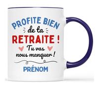 Mug Personnalisé Prénom - Profite Bien de Ta Retraite - Cadeau Depart Retraite Humoristique, Cadeau Retraite, Mug Retraite, Mug Retraite Femme, Mug Retraite Homme