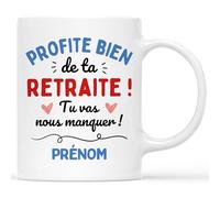 Mug Personnalisé Prénom - Profite Bien de Ta Retraite - Cadeau Depart Retraite Humoristique, Cadeau Retraite, Mug Retraite, Mug Retraite Femme, Mug Retraite Homme
