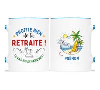 Mug Personnalisé Prénom - Profite Bien de Ta Retraite - Cadeau Retraite, Cadeau Depart Retraite Humoristique, Mug Retraite, Mug Retraite Femme, Mug Retraite Homme