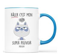 Mug Personnalisé Prénom - Râler C'est Mon Super Pouvoir - Mug Drole, Mug Humour, Tasse Humoristique, Mug Rigolo, Mug Tasse Humour, Mug Drole Homme, Mug Rigolo Femme