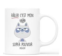 Mug Personnalisé Prénom - Râler C'est Mon Super Pouvoir - Mug Drole, Mug Humour, Tasse Humoristique, Mug Rigolo, Mug Tasse Humour, Mug Drole Homme, Mug Rigolo Femme