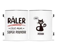 Mug Personnalisé Prénom - Râler C'est Mon Super Pouvoir - Tasse cafe Humour, Mug Drole, Tasse Humoristique, Mug Rigolo Femme, Mug Drole Homme, Mug Humour Femme, Mug Rigolo Homme