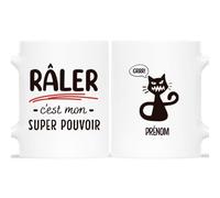 Mug Personnalisé Prénom - Râler C'est Mon Super Pouvoir - Tasse cafe Humour, Mug Drole, Tasse Humoristique, Mug Rigolo Femme, Mug Drole Homme, Mug Humour Femme, Mug Rigolo Homme