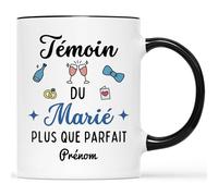 Mug Personnalisé Prénom - Témoin du Marié - Cadeau Mariage Invité, Cadeau Temoin Mariage, Cadeau pour Témoin Mariage, Cadeau Temoin, Cadeau Temoin Mariage Homme