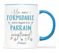 Mug Personnalisé Prénom - Un Ami Formidable Font Toujours Un Parrain D'Exception - Cadeau Parrain Marraine Bapteme, Cadeau Parrain Personnalisé, Mug Parrain