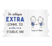 Mug Personnalisé Prénom - Un Collègue Extra Comme Toi - Cadeau Départ Collègue, Cadeau Collegue De Travail, Tasse Personnalisable Collegue, Tasse Depart Collegue De Travail