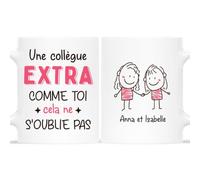 Mug Personnalisé Prénom - Une Collègue Extra Comme Toi - Cadeau Départ Collègue, Cadeau Collegue De Travail, Tasse Personnalisable Collegue, Tasse Depart Collegue De Travail
