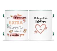 Mug Personnalisé Prénom - Une Nounou Extra Comme Toi Cela Ne s'Oublie Pas - Cadeau Nounou, Cadeau Nounou Original, Idee Cadeau Nounou, Merci Nounou Cadeau, Mug Super Nounou