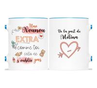 Mug Personnalisé Prénom - Une Nounou Extra Comme Toi Cela Ne s'Oublie Pas - Cadeau Nounou, Cadeau Nounou Original, Idee Cadeau Nounou, Merci Nounou Cadeau, Mug Super Nounou