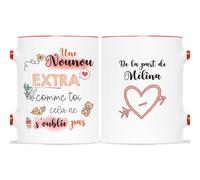 Mug Personnalisé Prénom - Une Nounou Extra Comme Toi Cela Ne s'Oublie Pas - Cadeau Nounou, Cadeau Nounou Original, Idee Cadeau Nounou, Merci Nounou Cadeau, Mug Super Nounou