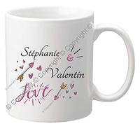 Mug personnalisé - Tasse cadeau pour la Saint Valentin - Homme ou femme - Cadeau romantique pour un couple - Cadeau de Mariage, anniversaire de mariage - Mug.SvG