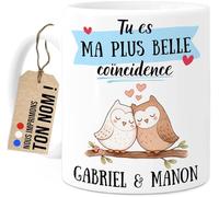 Mug personnalisé - Tu Es Ma Plus Belle - Présent Couple Femme Homme - Tasse Saint Valentin - Tasse Anniversaire Couple - Tasse café thé 330ml - Owls 1