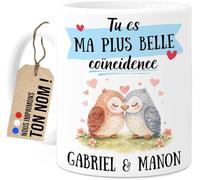 Mug personnalisé - Tu Es Ma Plus Belle - Présent Couple Femme Homme - Tasse Saint Valentin - Tasse Anniversaire Couple - Tasse café thé 330ml - Owls 2