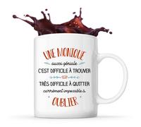 Mug personnalisé - Une Monique aussi géniale - Tasse Cadeau Prénom Surnom Nom de Famille Anniversaire Noël