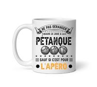 Mug pétanque apéro humour drôle ne pas déranger bière alcool Tasse pétanque