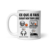 Mug pétanque ce que je fais temps libre bouliste boccia Tasse pétanque