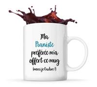 Mug Pianiste Préférée Tasse Cadeau Travail Métier Départ Retraite Collègue Anniversaire Noël Musique