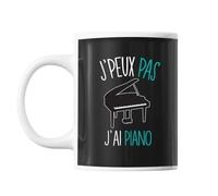 Mug Piano J'peux Pas Noir Tasse Cadeau Personnalisé