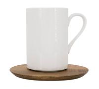 Mug Pipe, 400ml avec soucoupe en bois
